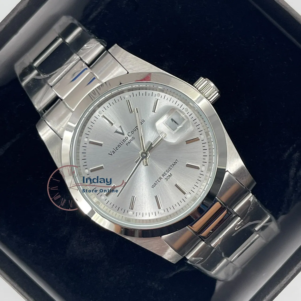 范倫鐵諾 古柏 Coupeau Men's Watch 12168SM-10 Silver Stainless Steel Band