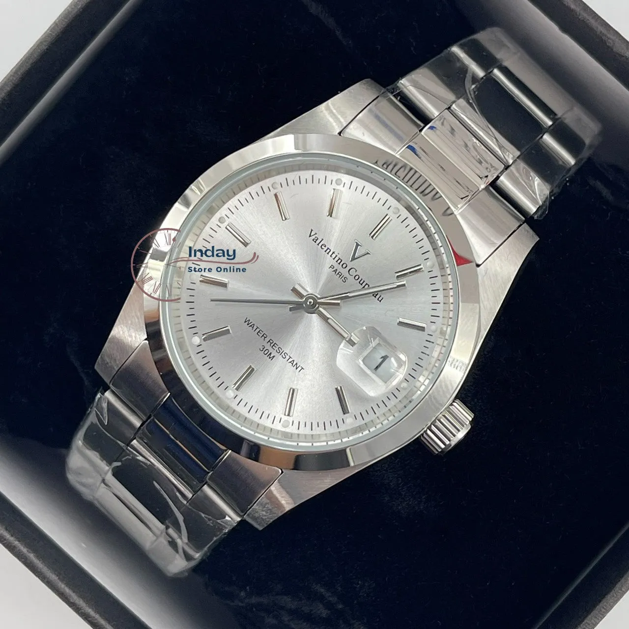范倫鐵諾 古柏 Coupeau Men's Watch 12168SM-10 Silver Stainless Steel Band