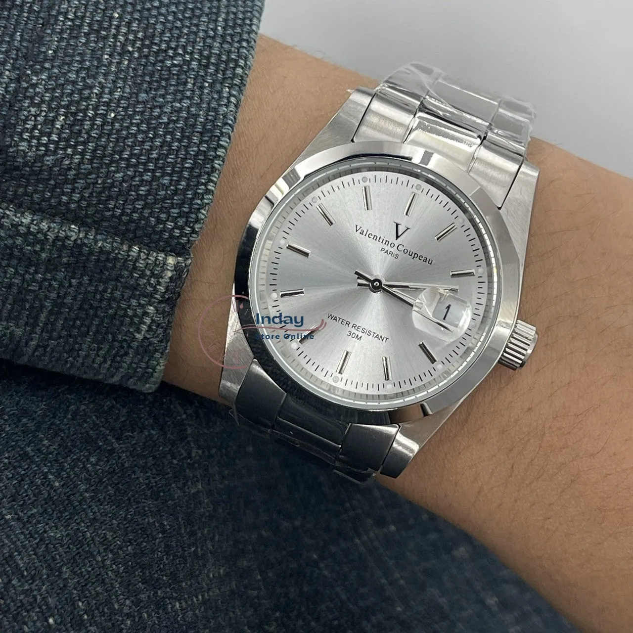 范倫鐵諾 古柏 Coupeau Men's Watch 12168SM-10 Silver Stainless Steel Band