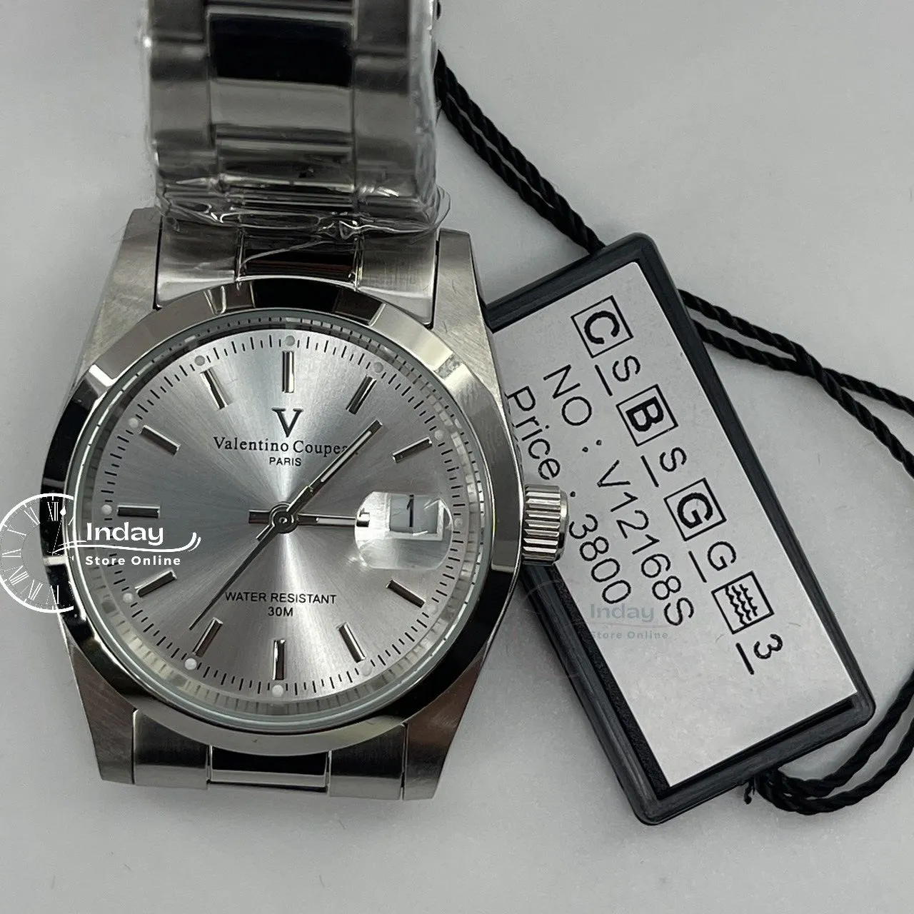 范倫鐵諾 古柏 Coupeau Men's Watch 12168SM-10 Silver Stainless Steel Band