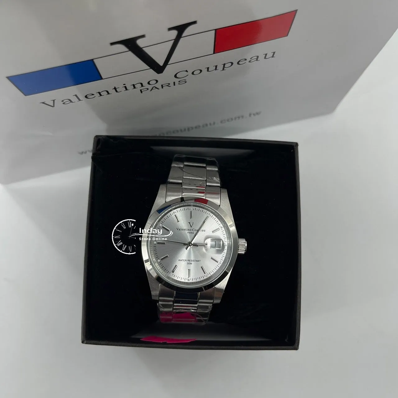 范倫鐵諾 古柏 Coupeau Men's Watch 12168SM-10 Silver Stainless Steel Band