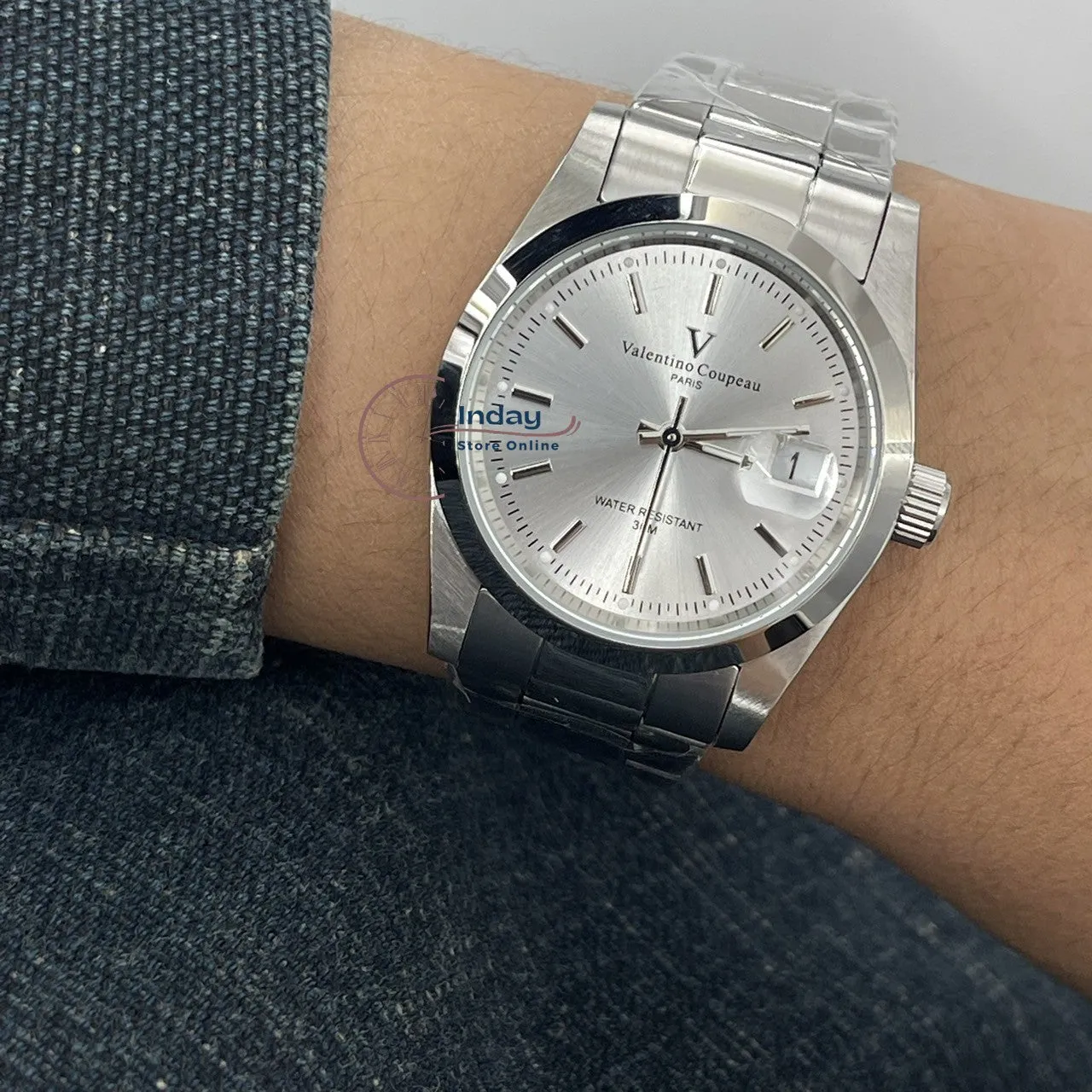 范倫鐵諾 古柏 Coupeau Men's Watch 12168SM-10 Silver Stainless Steel Band