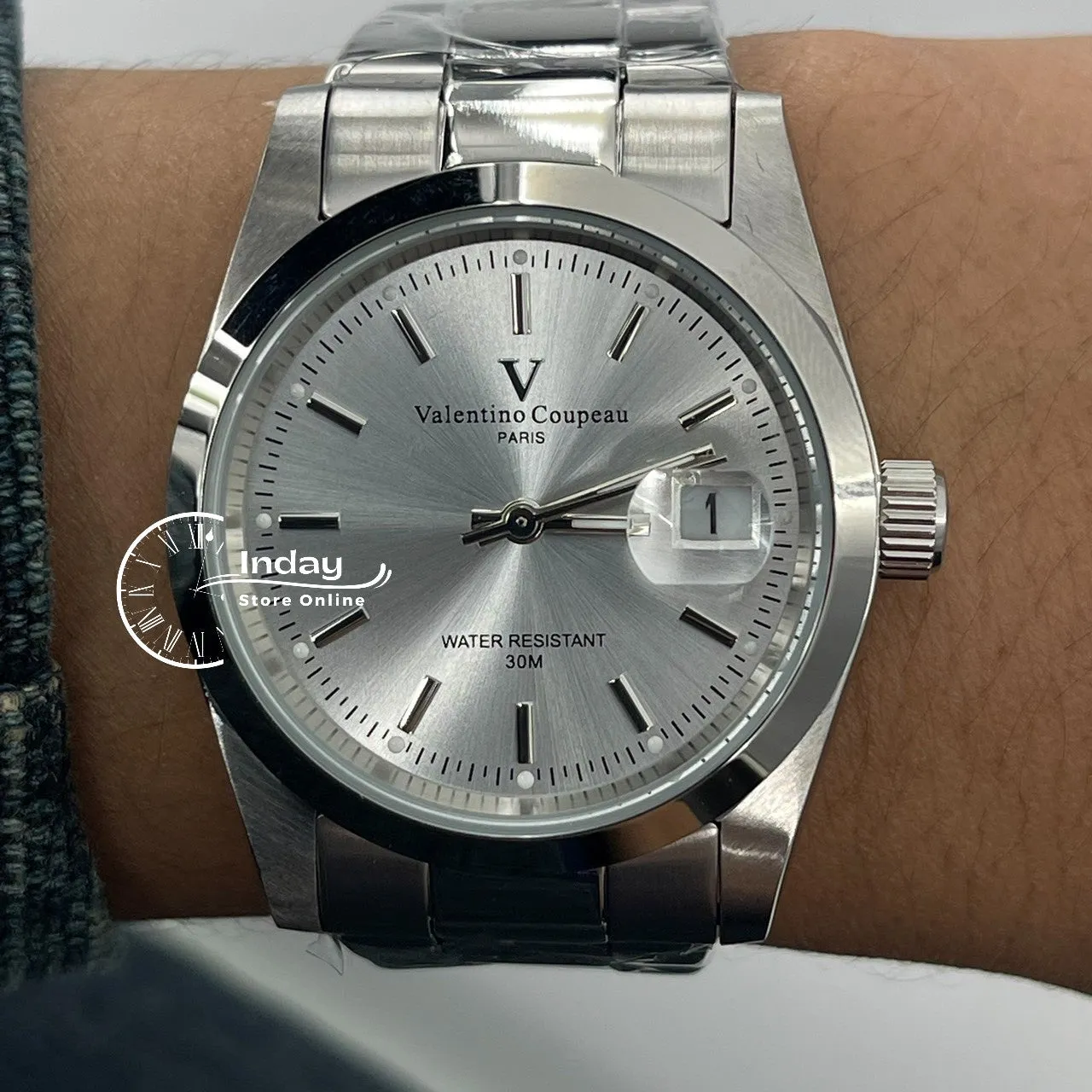 范倫鐵諾 古柏 Coupeau Men's Watch 12168SM-10 Silver Stainless Steel Band