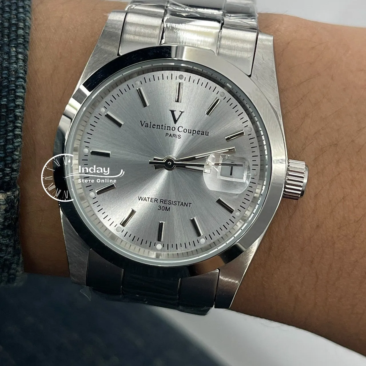 范倫鐵諾 古柏 Coupeau Men's Watch 12168SM-10 Silver Stainless Steel Band