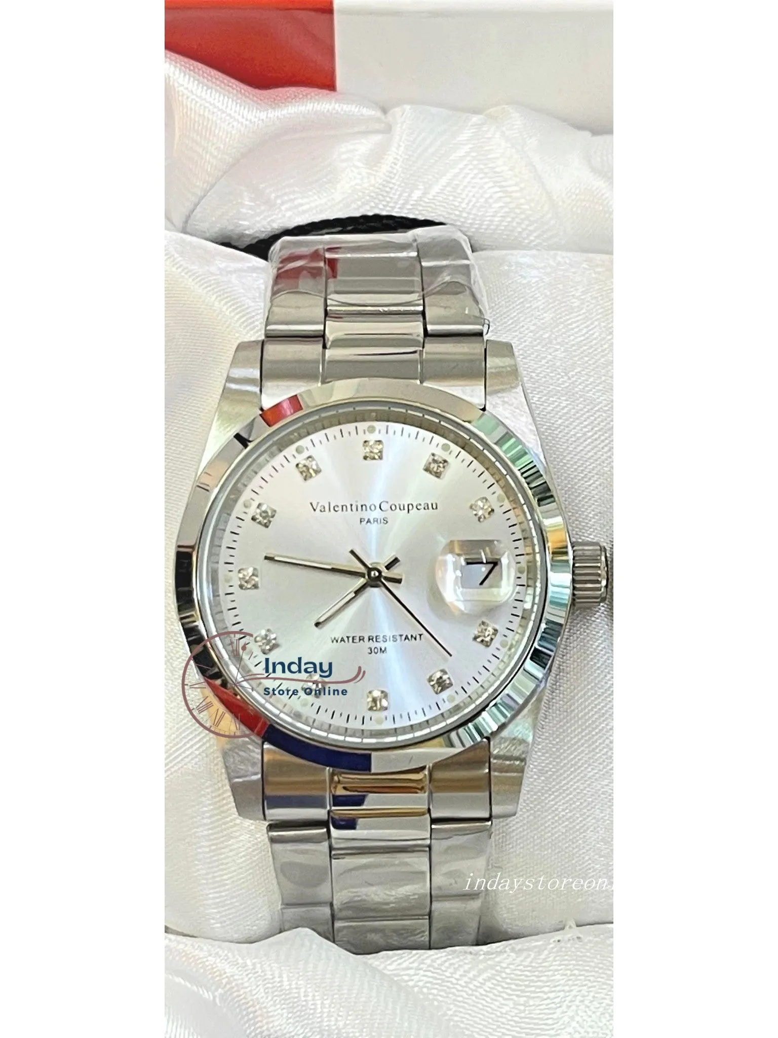 范倫鐵諾 古柏 Coupeau Men's Watch 12168SM-15 Silver Stainless Steel Band