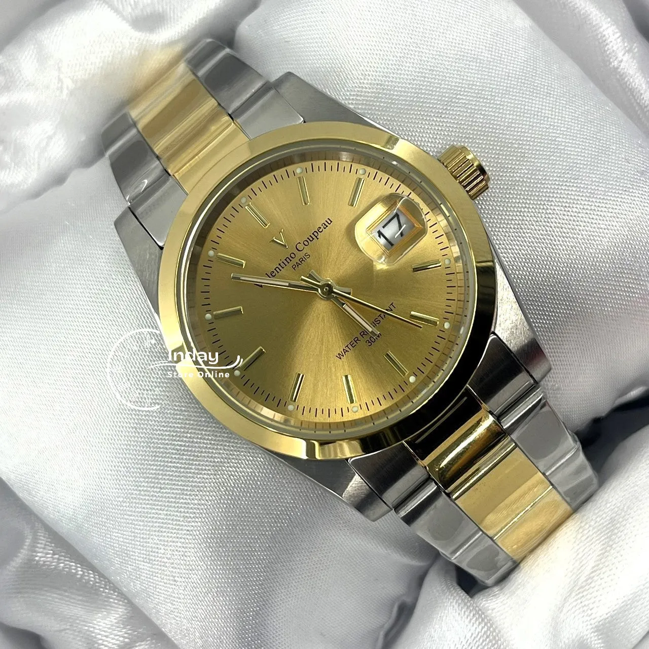 范倫鐵諾 古柏 Coupeau Men's Watch 12168TM-13 Two-Tone Stainless Steel Band