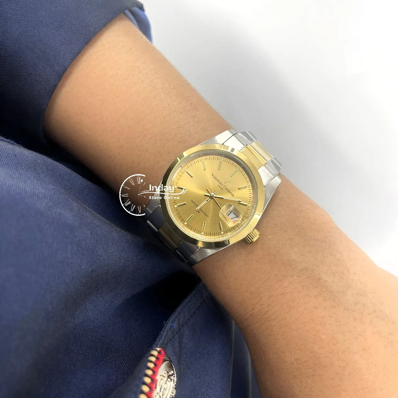范倫鐵諾 古柏 Coupeau Men's Watch 12168TM-13 Two-Tone Stainless Steel Band