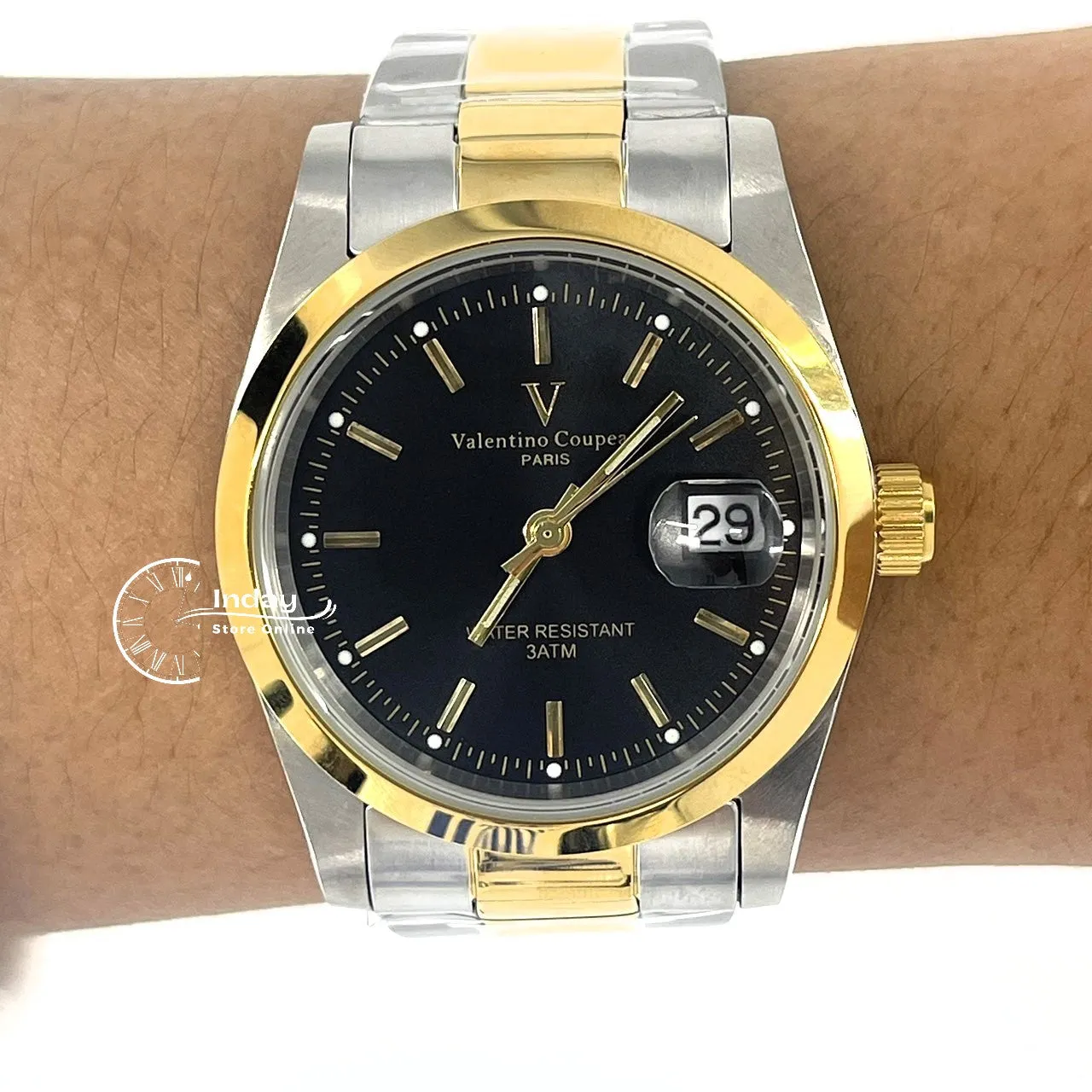 范倫鐵諾 古柏 Coupeau Men's Watch 12168TM-14 Two-Tone Stainless Steel Band
