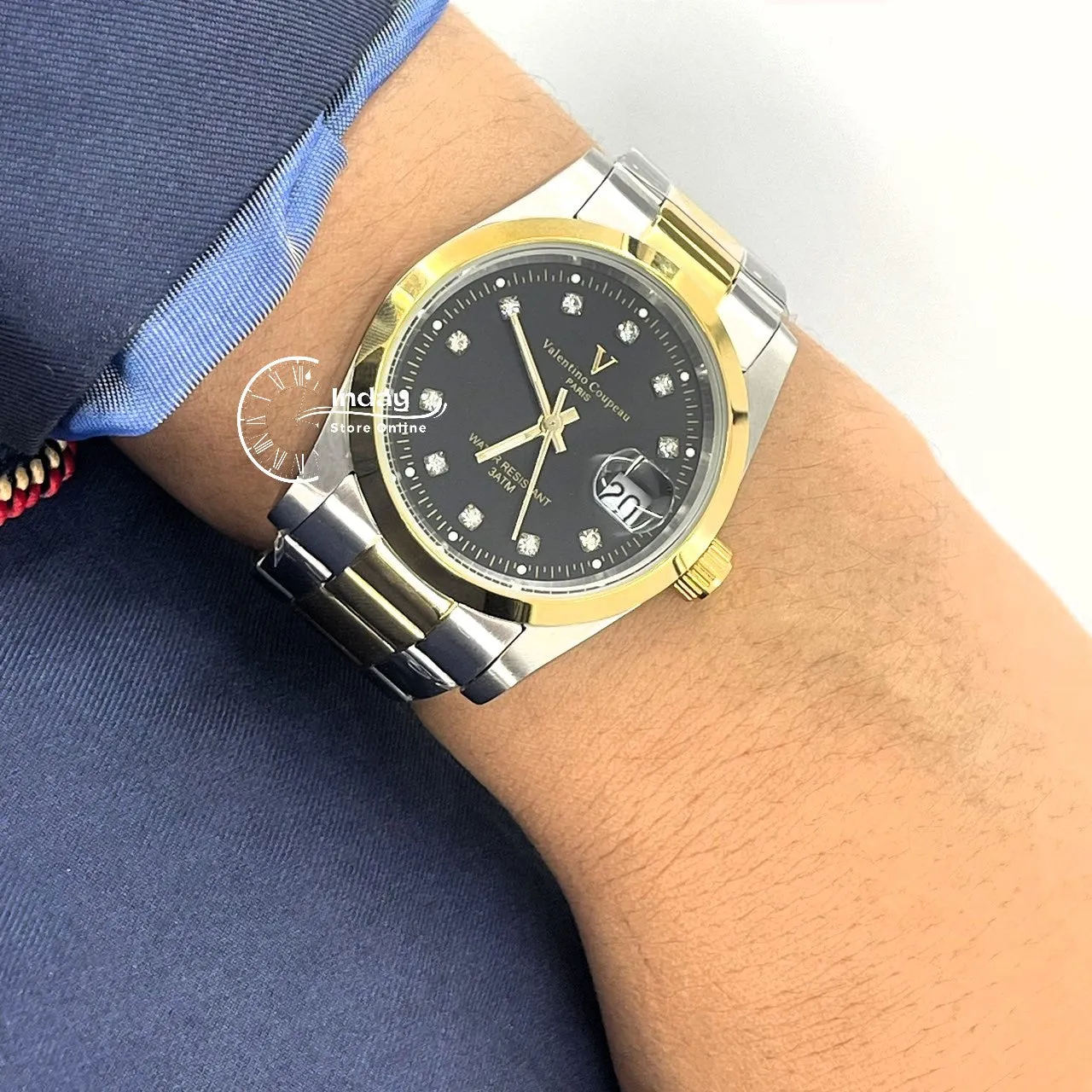 范倫鐵諾 古柏 Coupeau Men's Watch 12168TM-18 Two-Tone Stainless Steel Band