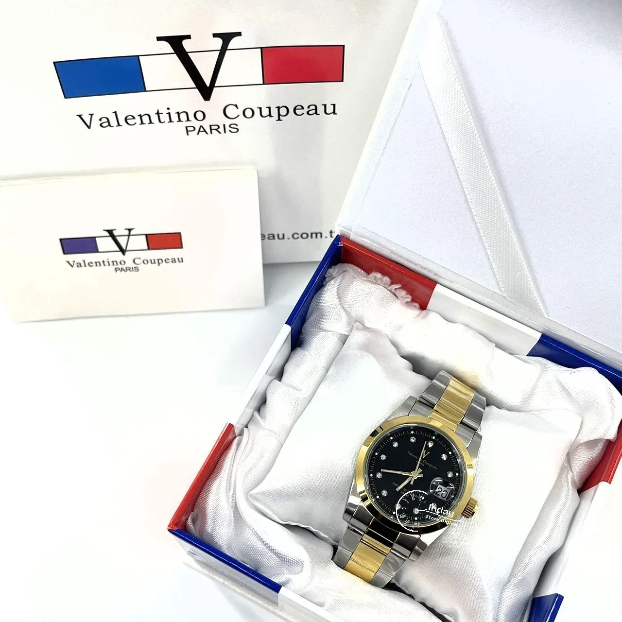范倫鐵諾 古柏 Coupeau Men's Watch 12168TM-18 Two-Tone Stainless Steel Band