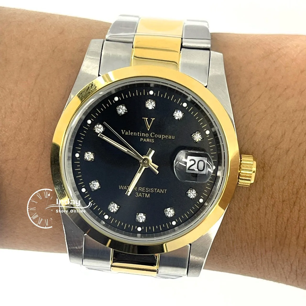 范倫鐵諾 古柏 Coupeau Men's Watch 12168TM-18 Two-Tone Stainless Steel Band