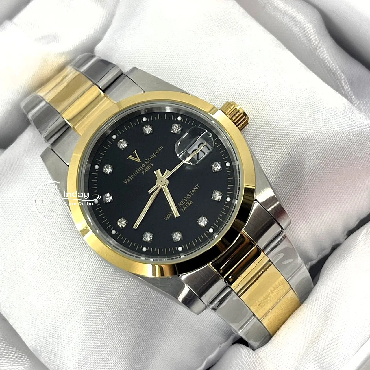 范倫鐵諾 古柏 Coupeau Men's Watch 12168TM-18 Two-Tone Stainless Steel Band