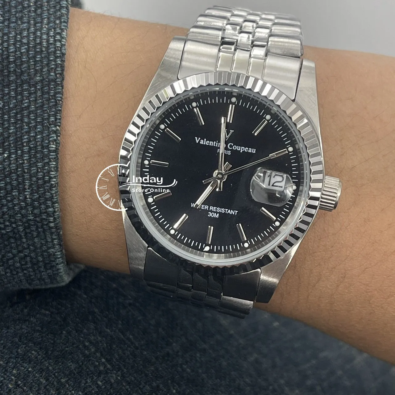 范倫鐵諾 古柏 Coupeau Men's Watch 12169SM-11 Silver Stainless Steel Band