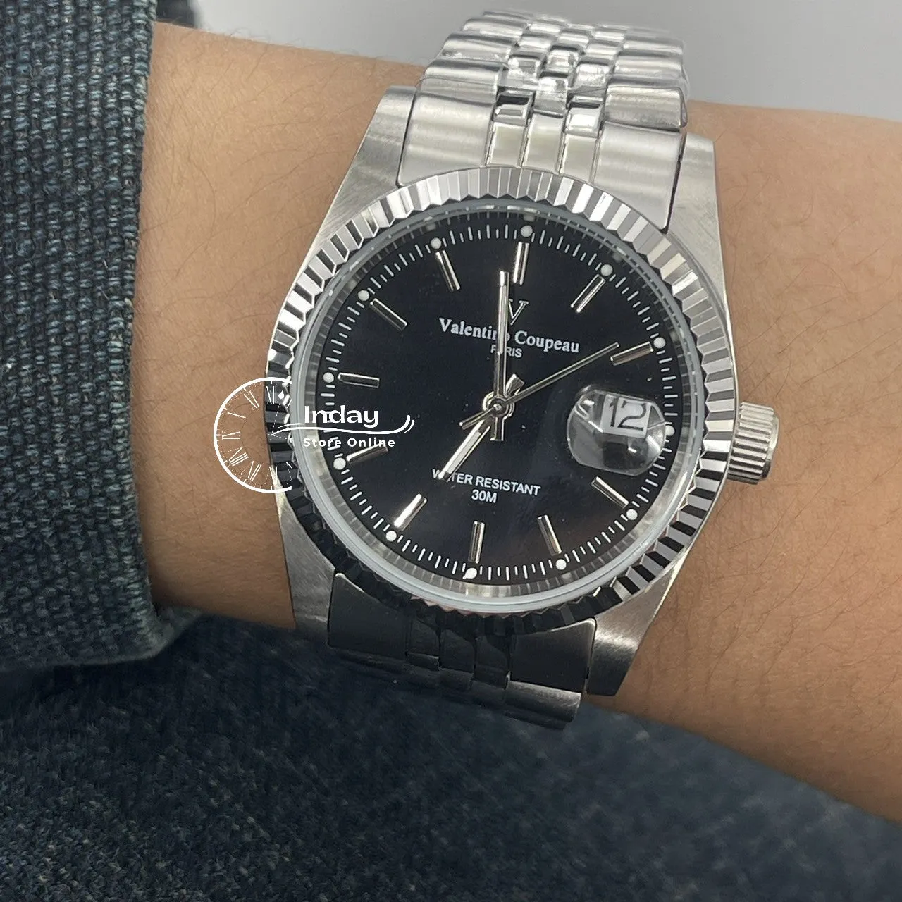 范倫鐵諾 古柏 Coupeau Men's Watch 12169SM-11 Silver Stainless Steel Band