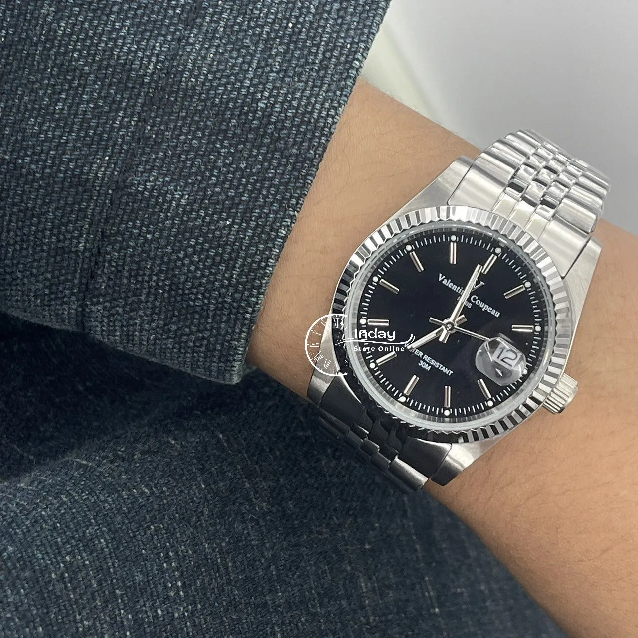 范倫鐵諾 古柏 Coupeau Men's Watch 12169SM-11 Silver Stainless Steel Band