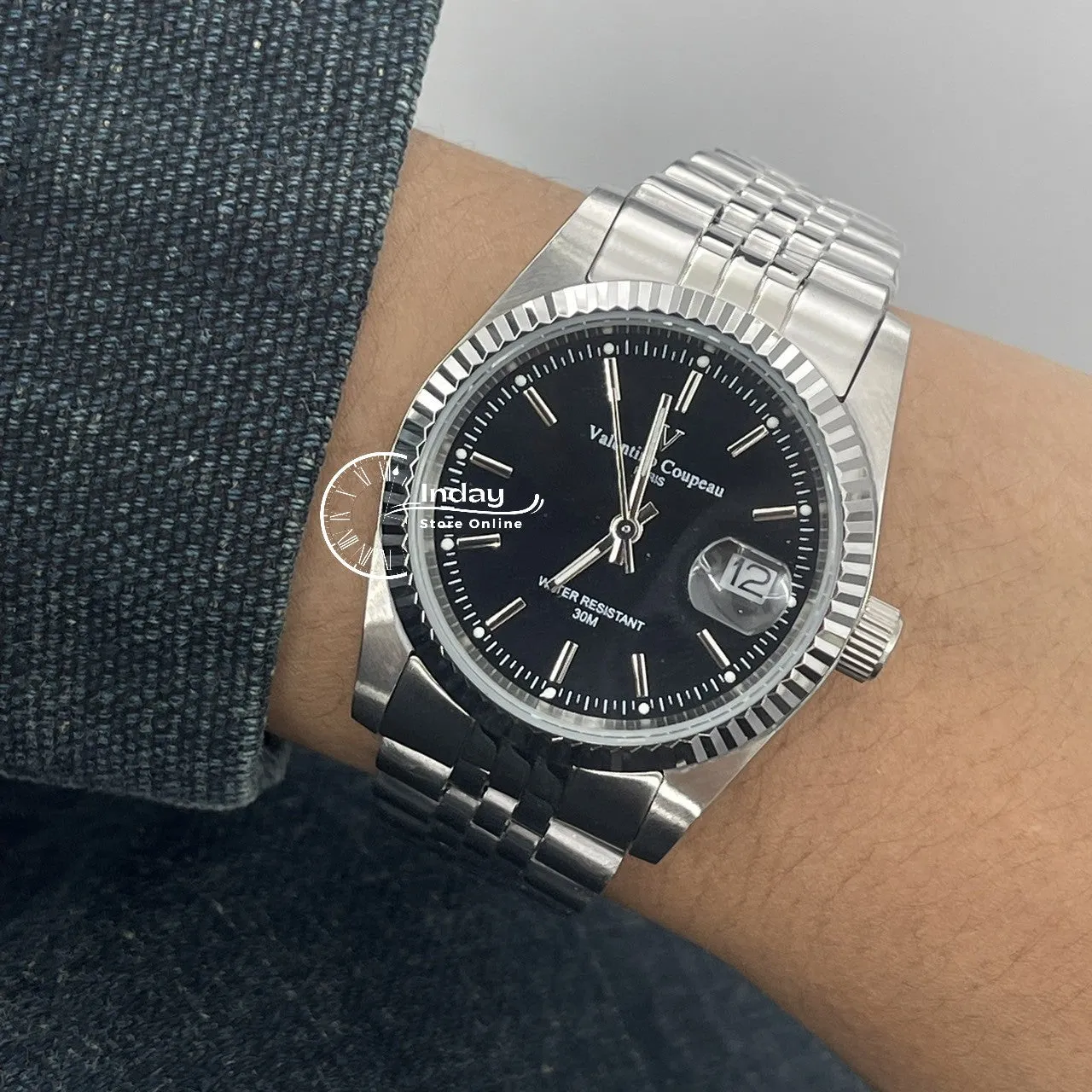 范倫鐵諾 古柏 Coupeau Men's Watch 12169SM-11 Silver Stainless Steel Band