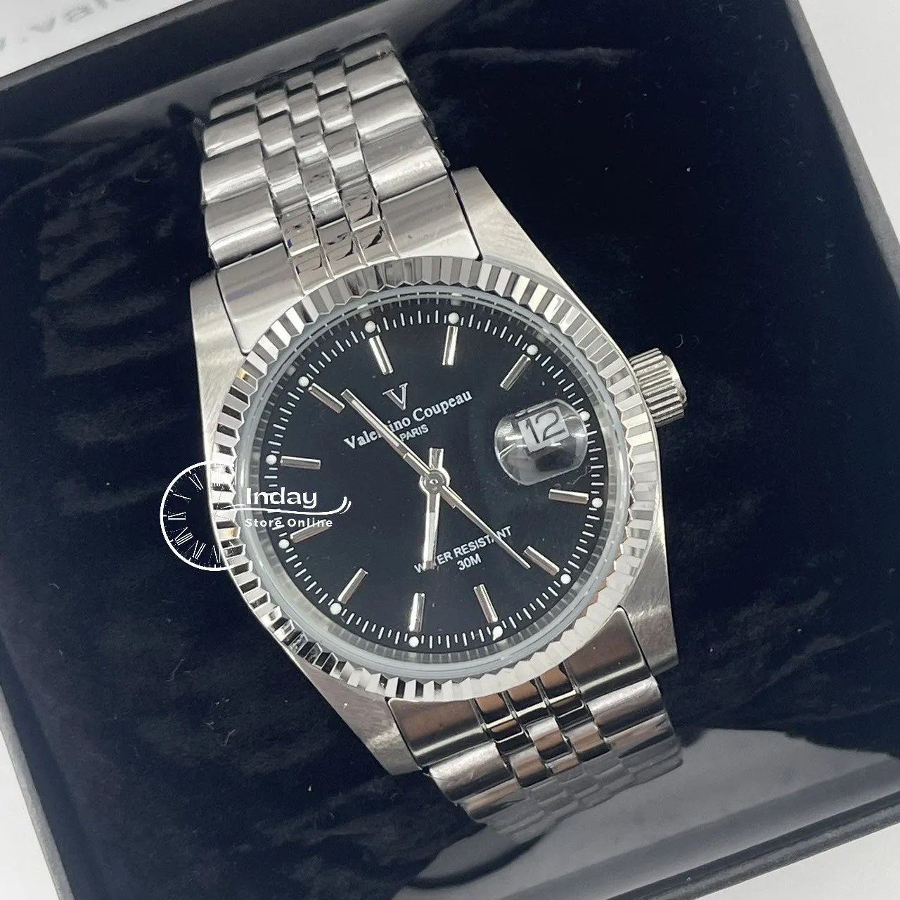 范倫鐵諾 古柏 Coupeau Men's Watch 12169SM-11 Silver Stainless Steel Band