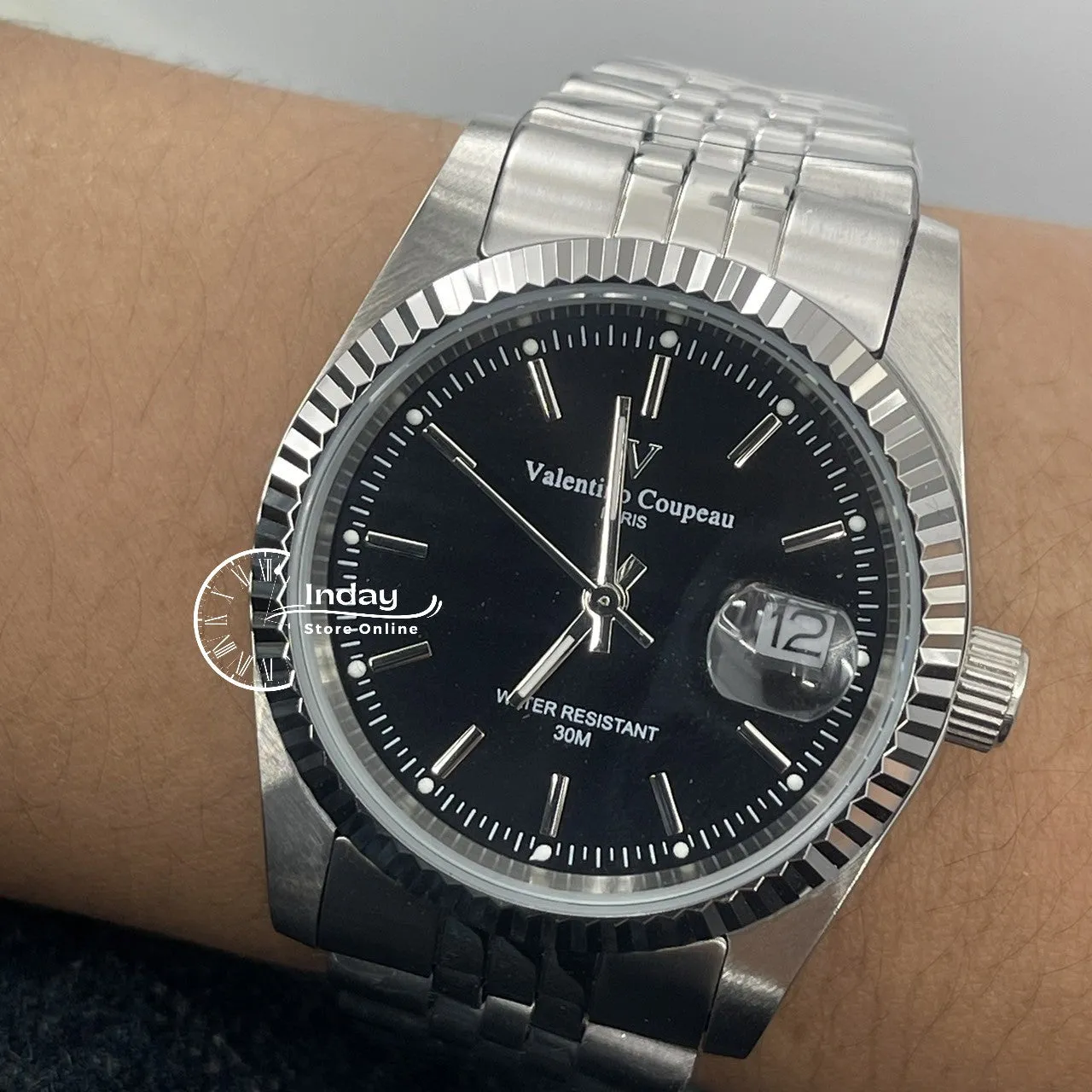范倫鐵諾 古柏 Coupeau Men's Watch 12169SM-11 Silver Stainless Steel Band