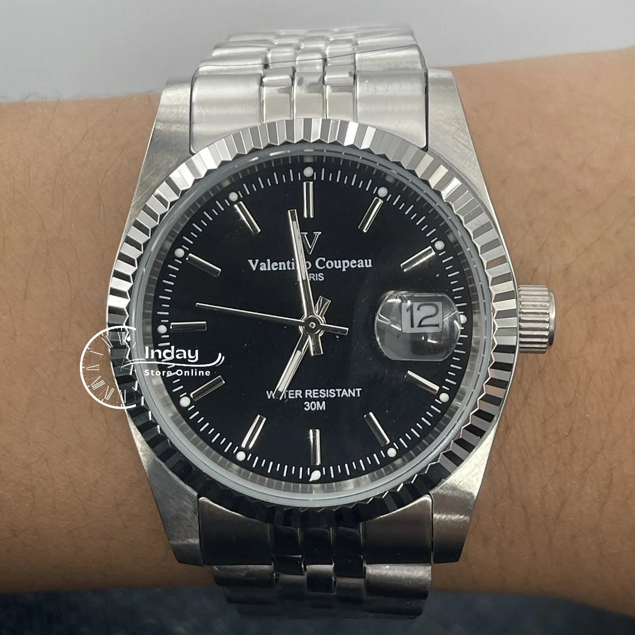 范倫鐵諾 古柏 Coupeau Men's Watch 12169SM-11 Silver Stainless Steel Band