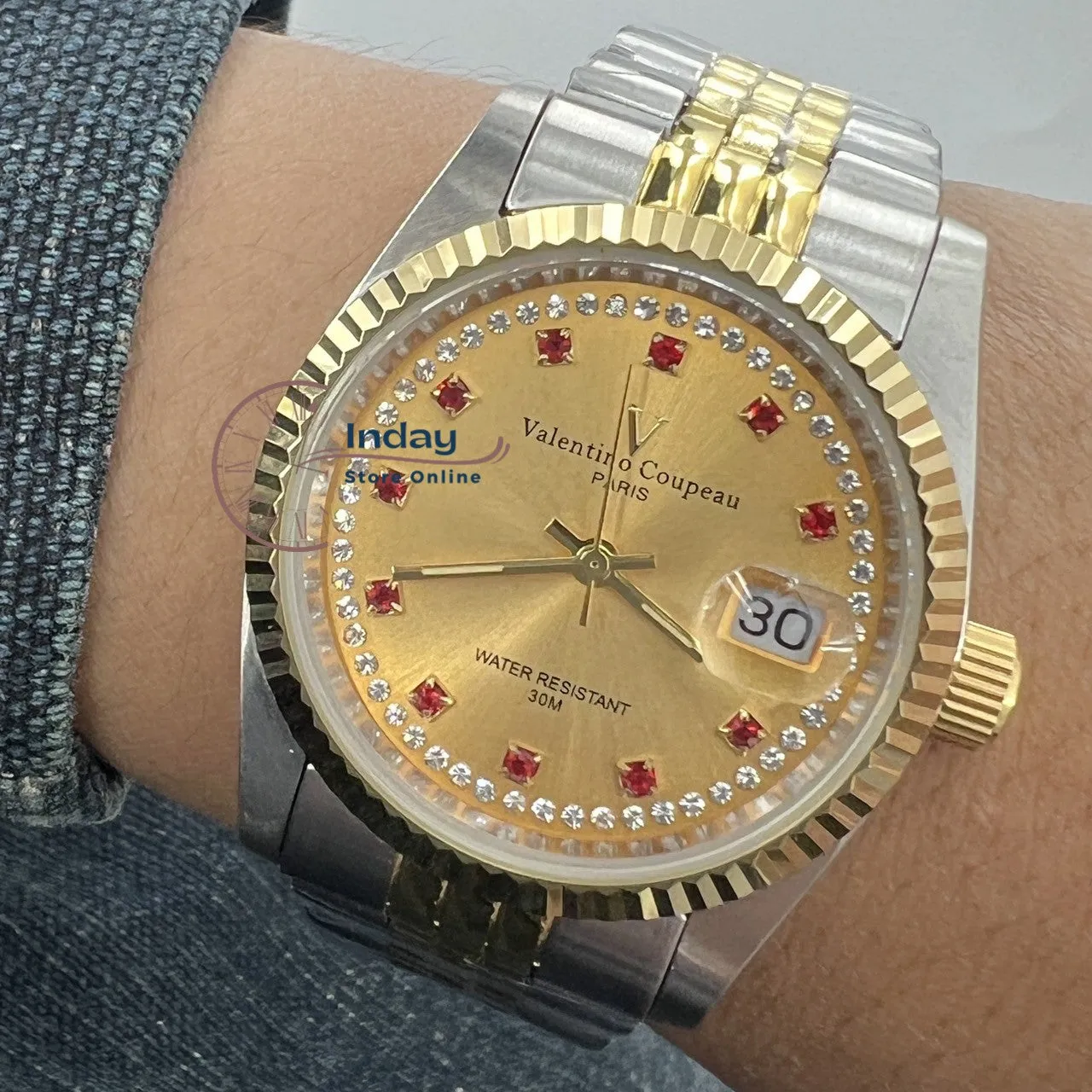 范倫鐵諾 古柏 Coupeau Men's Watch 12169TM-22 Two-Tone Stainless Steel Band