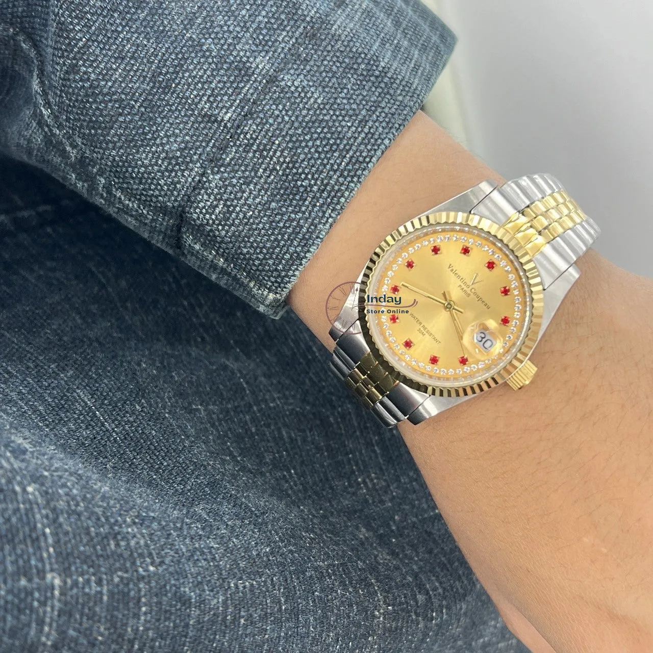 范倫鐵諾 古柏 Coupeau Men's Watch 12169TM-22 Two-Tone Stainless Steel Band