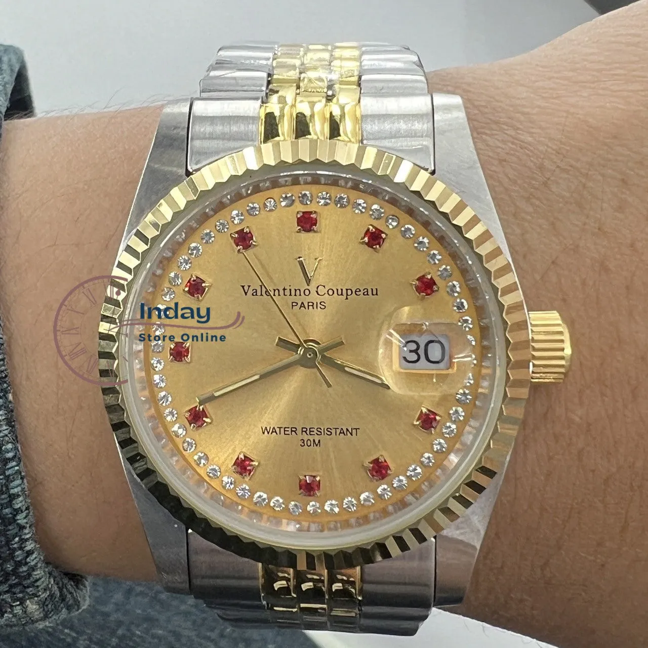 范倫鐵諾 古柏 Coupeau Men's Watch 12169TM-22 Two-Tone Stainless Steel Band