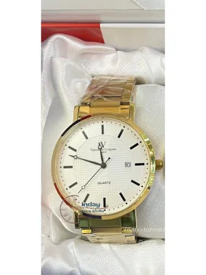 范倫鐵諾 古柏 Coupeau Men's Watch 61605MAA3K1 Gold Tone Stainless Steel Band
