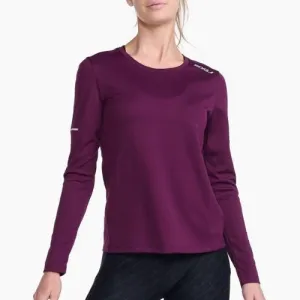 2XU Womens Aero Long Sleeve Top Beet/Silver Refective