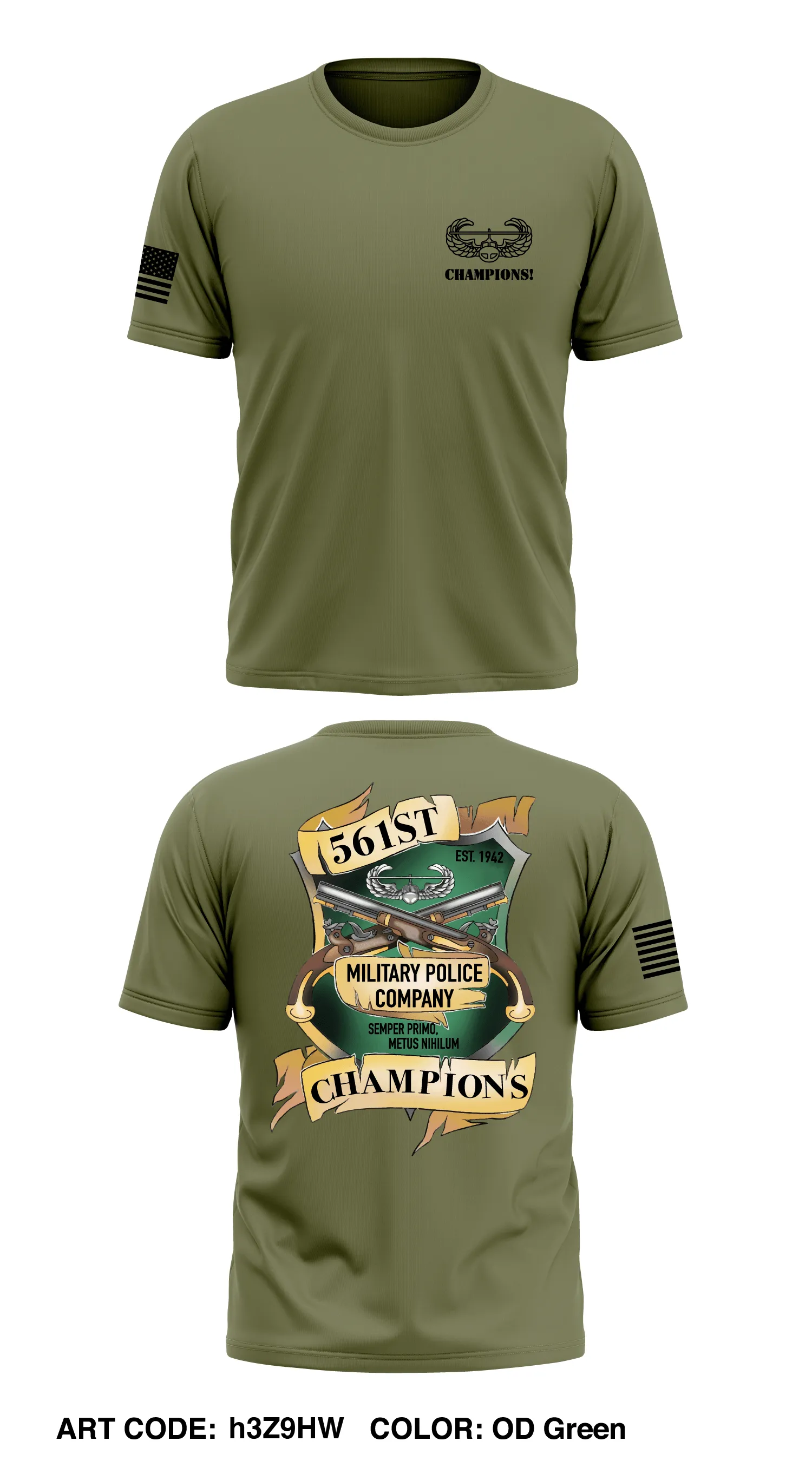 561 MP Company Store 1 Core Men's SS Performance Tee - h3Z9HW