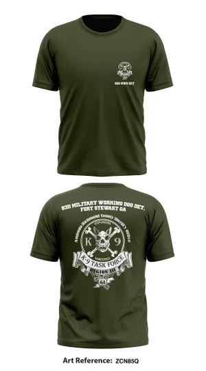 93d Military Working Dog Det. Store 1 Core Men's SS Performance Tee - ZCN85Q