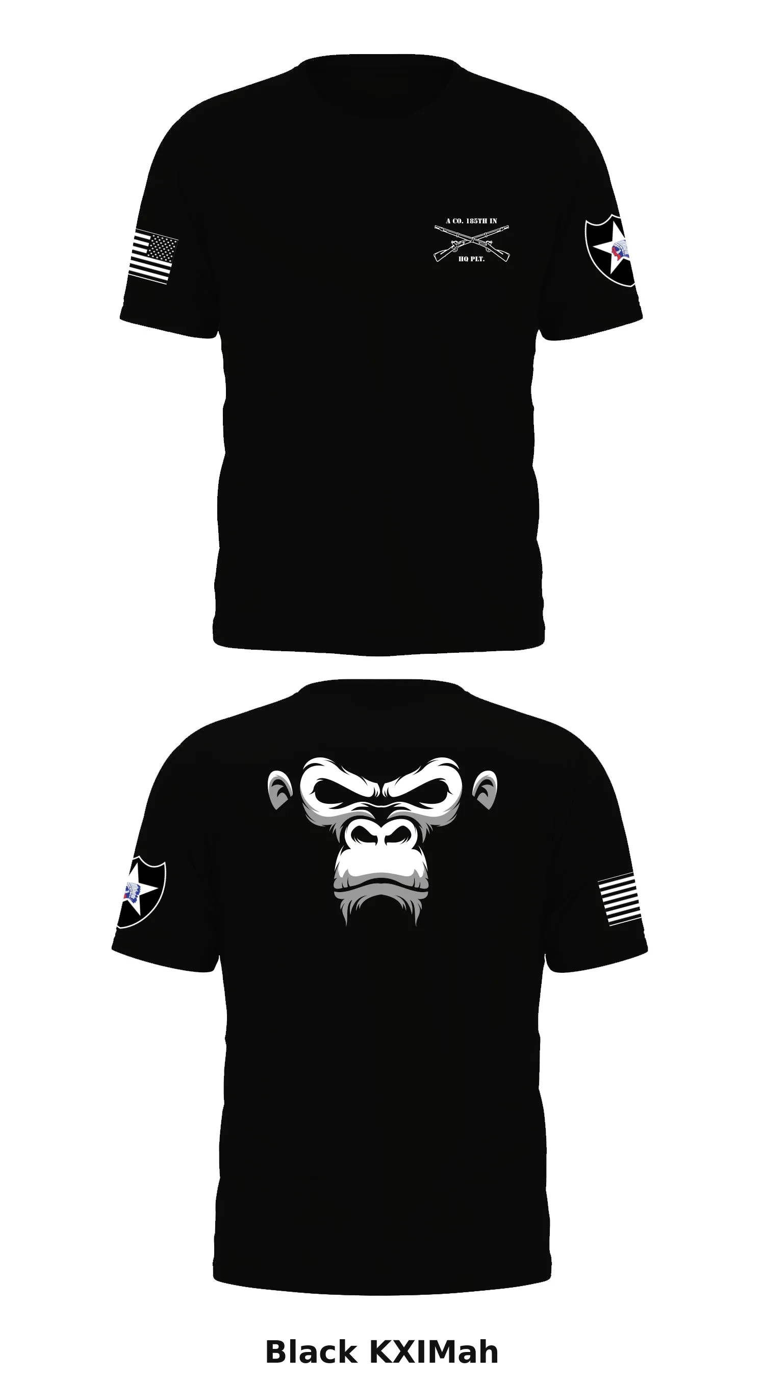 A Co. 185th IN HQ Plt. Store 1 Core Men's SS Performance Tee - KXIMah