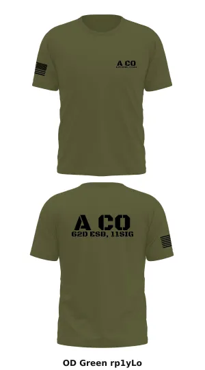 A Co, 62D ESB, 11SIG Store 1 Core Men's SS Performance Tee - rp1yLo