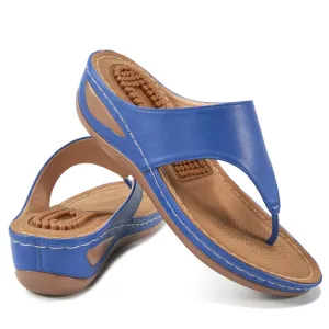 Ablanczoom Sandals Womens Flip Flops Non-Slip Comfortable Massage Insole Wedge Shoes