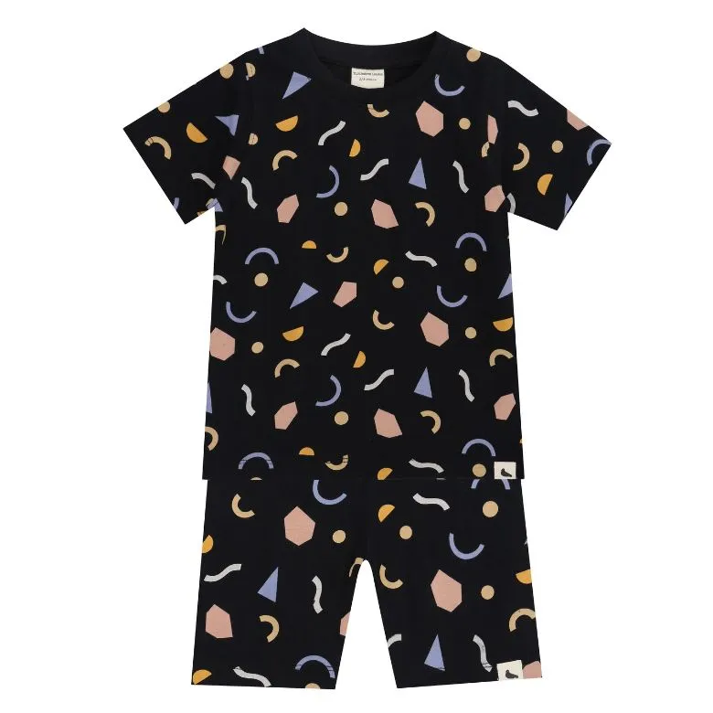 Abstract Print T-Shirt and Cycling Shorts by Turtledove London