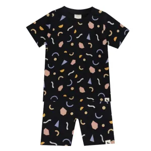 Abstract Print T-Shirt and Cycling Shorts by Turtledove London