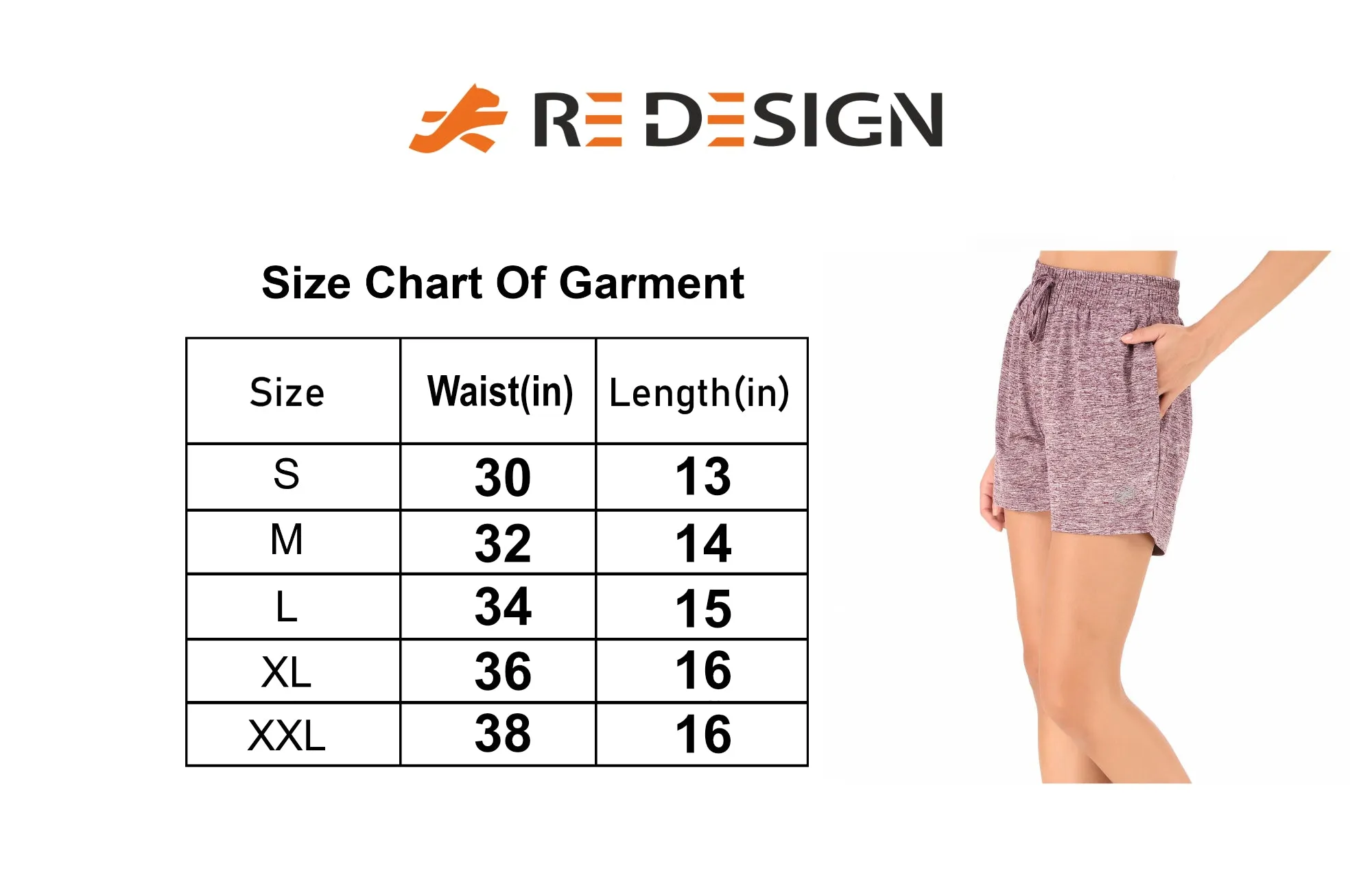Activewear Shorts For Women (Grey Melange)