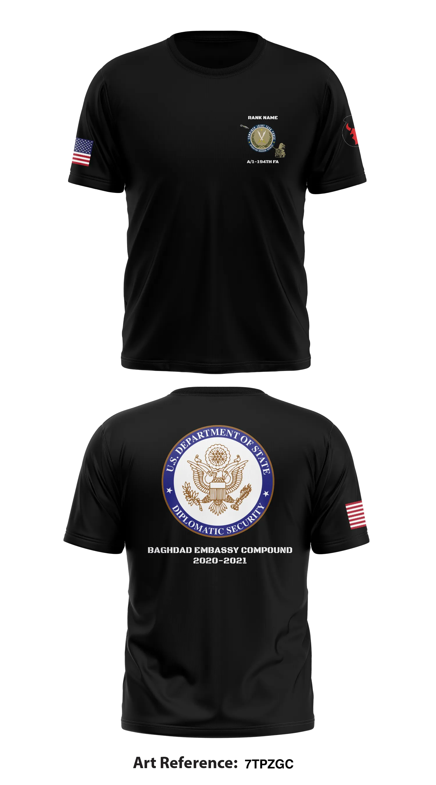 Alpha Battery 1-194th FA Store 1 Core Men's SS Performance Tee - 7TPzGC