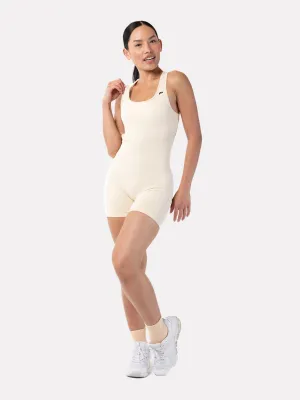 AMARA BODYSUIT SHORTS - OFF WHITE