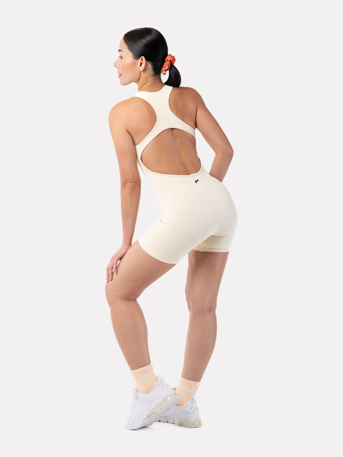 AMARA BODYSUIT SHORTS - OFF WHITE