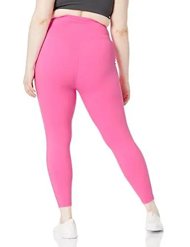 Amazon Essentials Women's Active Sculpt Workout Athleisure High-Rise Full-Length Leggings (Available in Plus Size), Bright Pink, Large