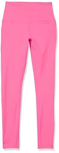Amazon Essentials Women's Active Sculpt Workout Athleisure High-Rise Full-Length Leggings (Available in Plus Size), Bright Pink, Large