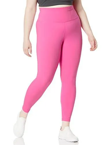 Amazon Essentials Women's Active Sculpt Workout Athleisure High-Rise Full-Length Leggings (Available in Plus Size), Bright Pink, Large