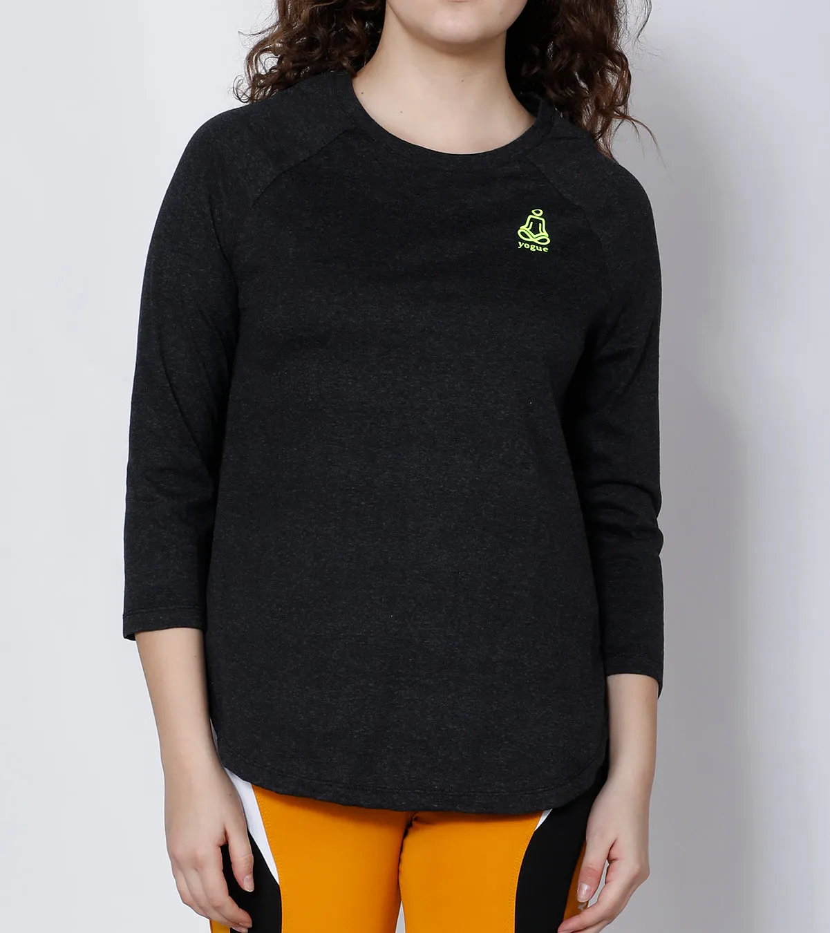 Anthracite Flared-Fit Cotton T-Shirt
