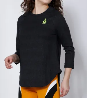 Anthracite Flared-Fit Cotton T-Shirt