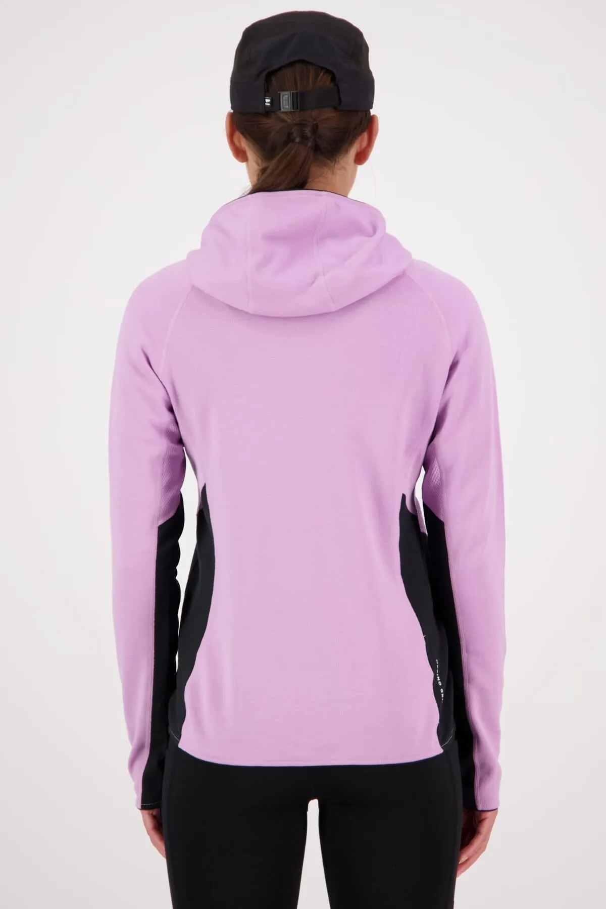 Approach Merino Gridlock Hood - Orchid Black