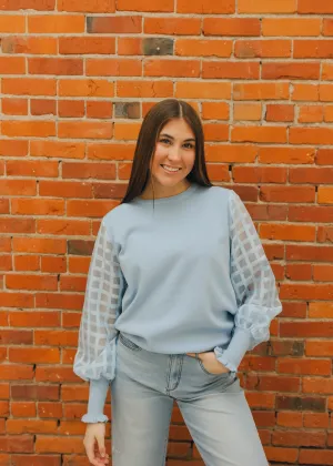 Apricot Organza Squares Sweater
