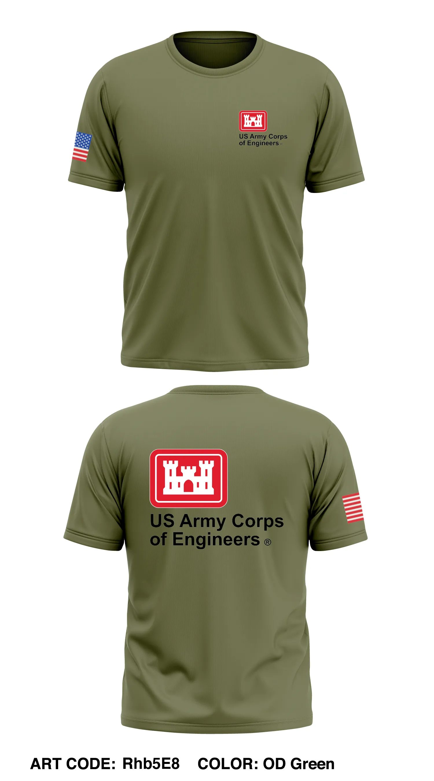 Army Corps of Engineers Store 1 Core Men's SS Performance Tee - Rhb5E8