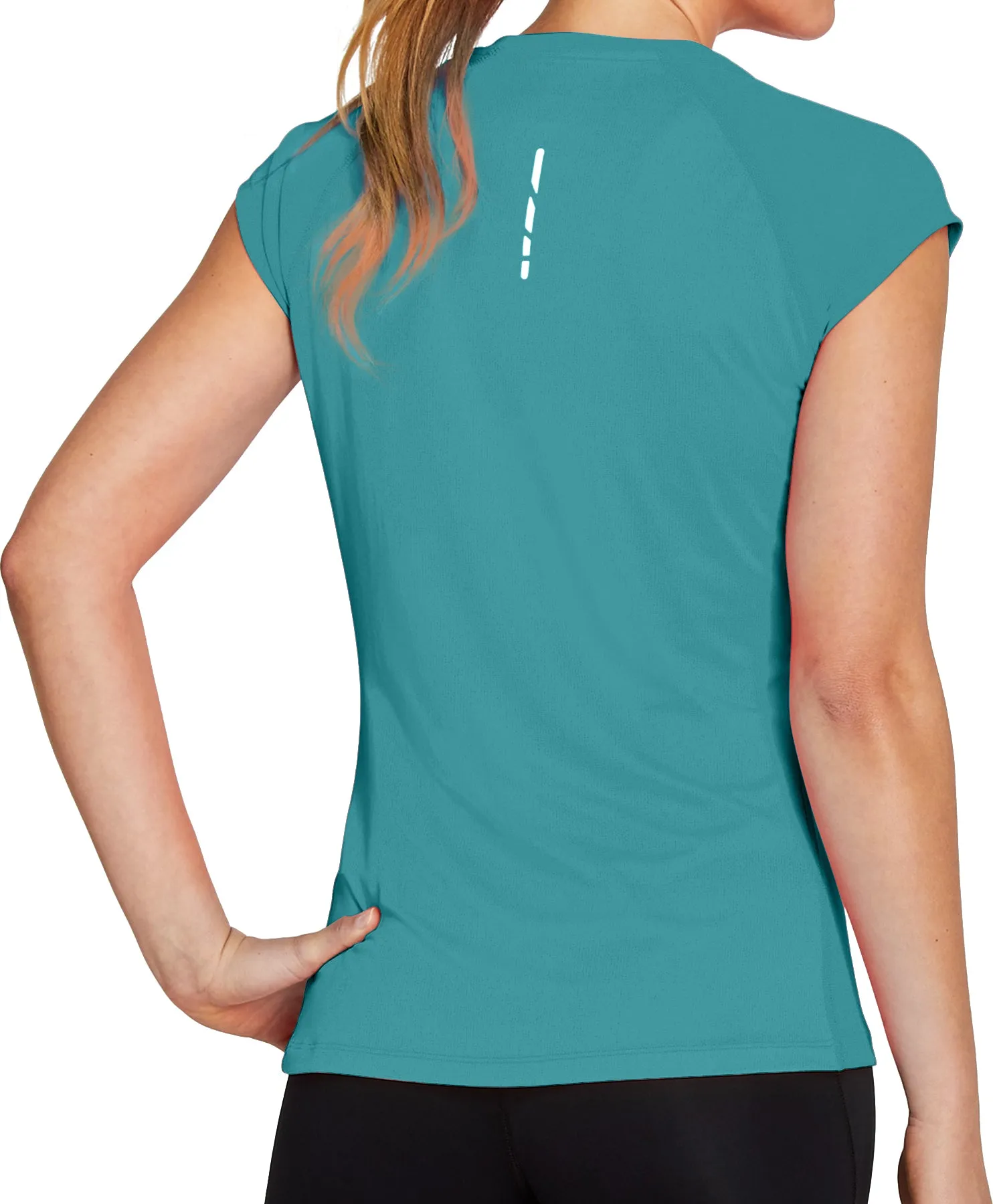 Asics Cap Short Sleeve Womens Running Top - Green