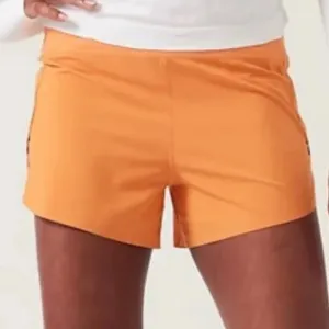 Athleta Run With It Shorts Orange Athletic Run Gym Fitness workout