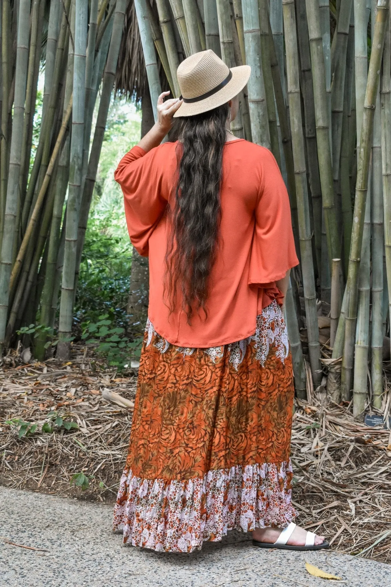 Avalon Batwing Top - Tangerine